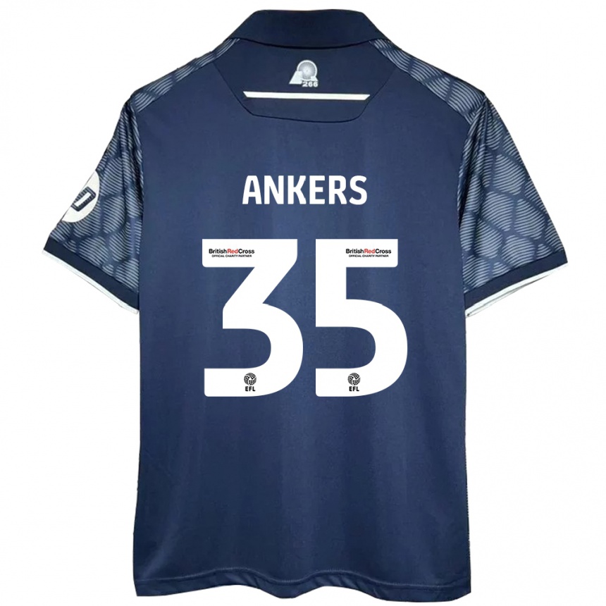 Men Football Chloe Ankers #35 Black Away Jersey 2024/25 T-Shirt Za