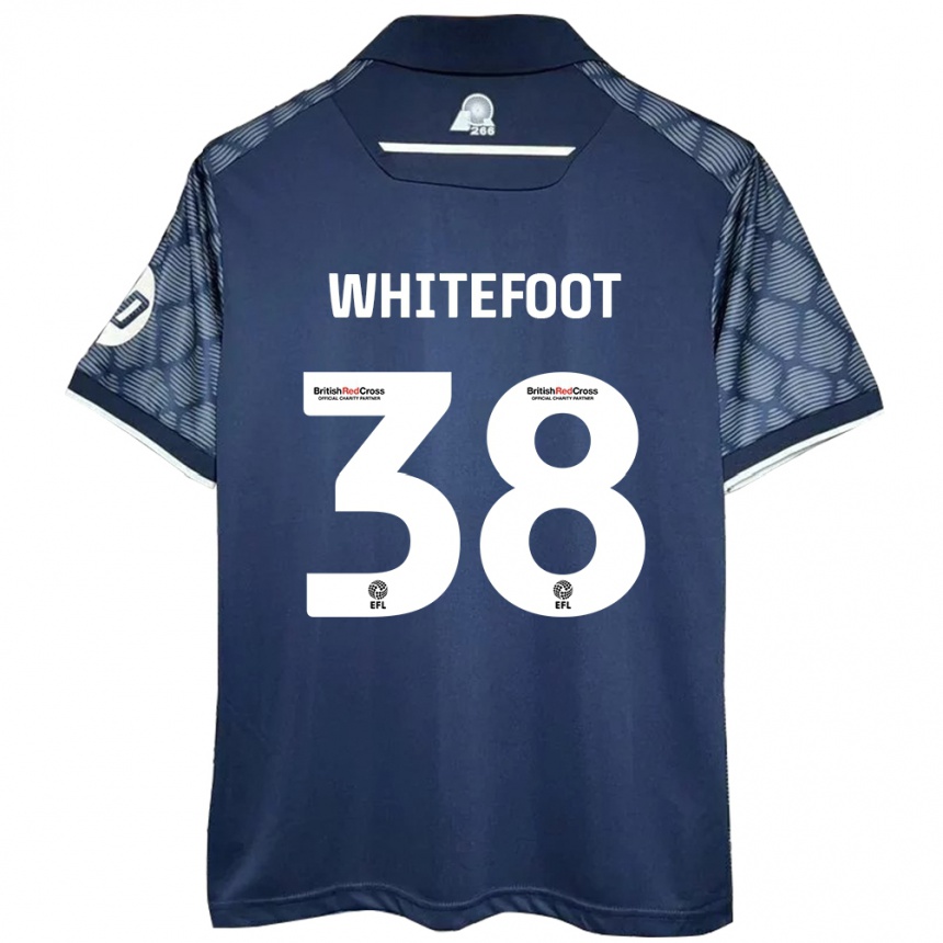 Men Football Lily Whitefoot #38 Black Away Jersey 2024/25 T-Shirt Za