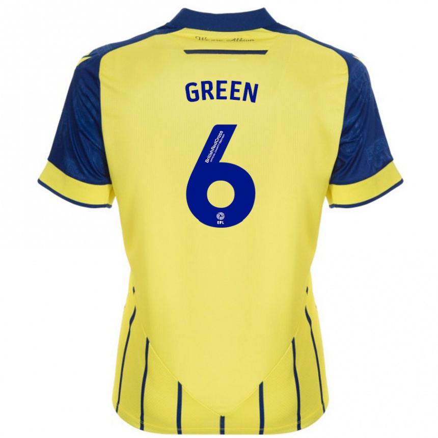 Men Football Isabel Green #6 Yellow Blue Away Jersey 2024/25 T-Shirt Za