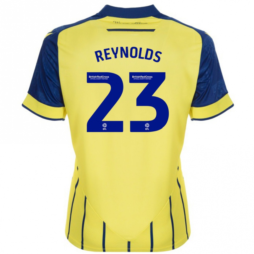 Men Football Taylor Reynolds #23 Yellow Blue Away Jersey 2024/25 T-Shirt Za