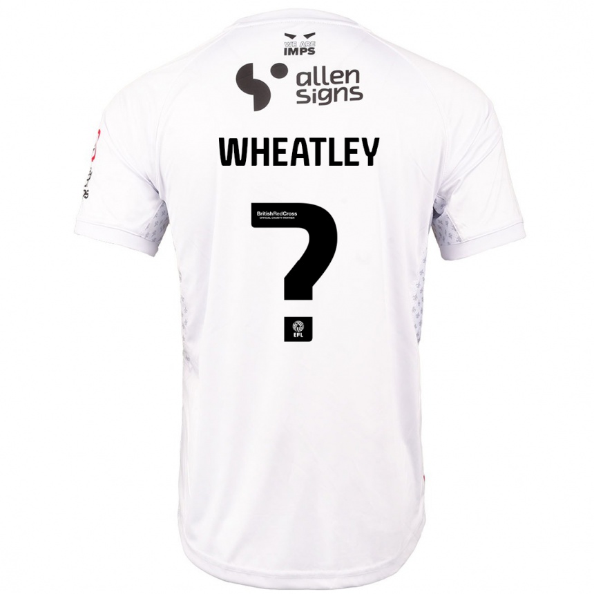 Men Football Kyrell Wheatley #0 Red White Away Jersey 2024/25 T-Shirt Za