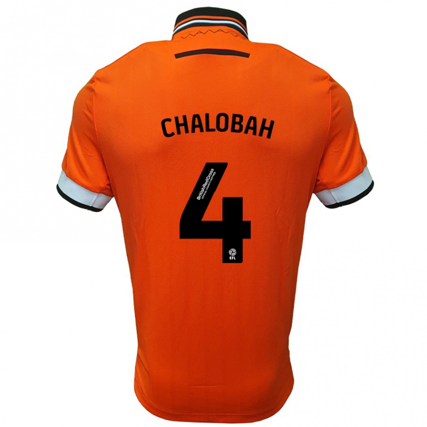 Men Football Nathaniel Chalobah #4 Orange White Away Jersey 2024/25 T-Shirt Za