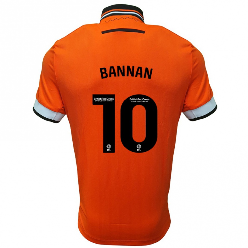 Men Football Barry Bannan #10 Orange White Away Jersey 2024/25 T-Shirt Za