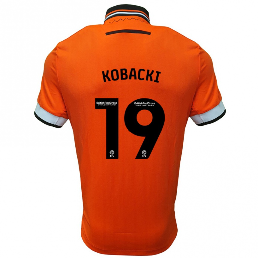 Men Football Olaf Kobacki #19 Orange White Away Jersey 2024/25 T-Shirt Za