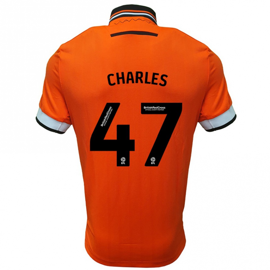 Men Football Pierce Charles #47 Orange White Away Jersey 2024/25 T-Shirt Za