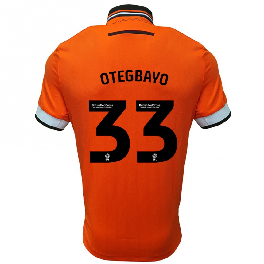 Men Football Gabriel Otegbayo #33 Orange White Away Jersey 2024/25 T-Shirt Za