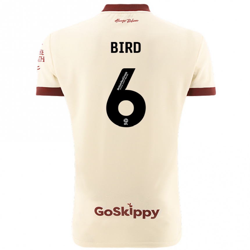 Men Football Max Bird #6 Cream White Away Jersey 2024/25 T-Shirt Za