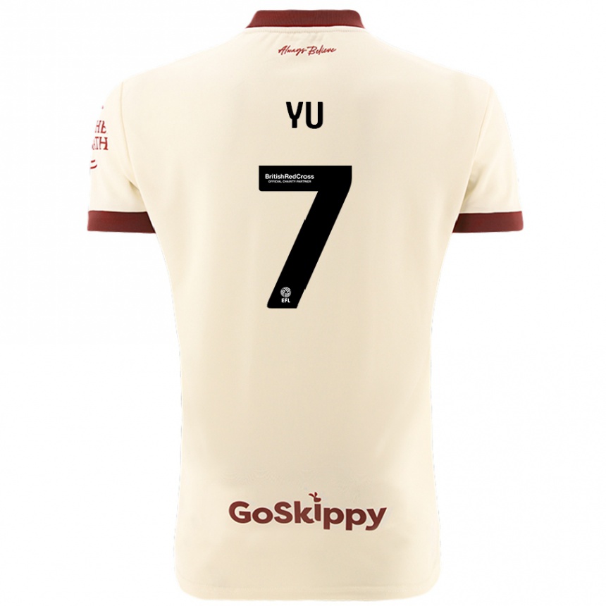 Men Football Yu Hirakawa #7 Cream White Away Jersey 2024/25 T-Shirt Za