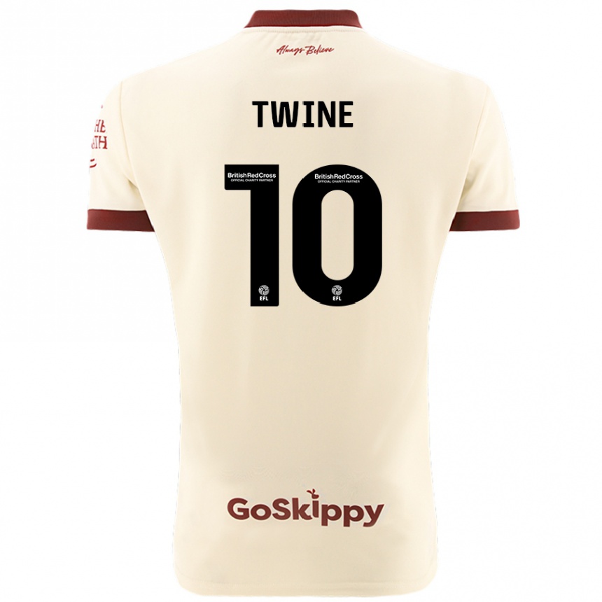 Men Football Scott Twine #10 Cream White Away Jersey 2024/25 T-Shirt Za