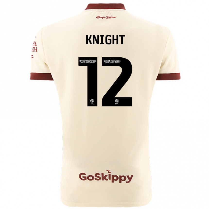 Men Football Jason Knight #12 Cream White Away Jersey 2024/25 T-Shirt Za