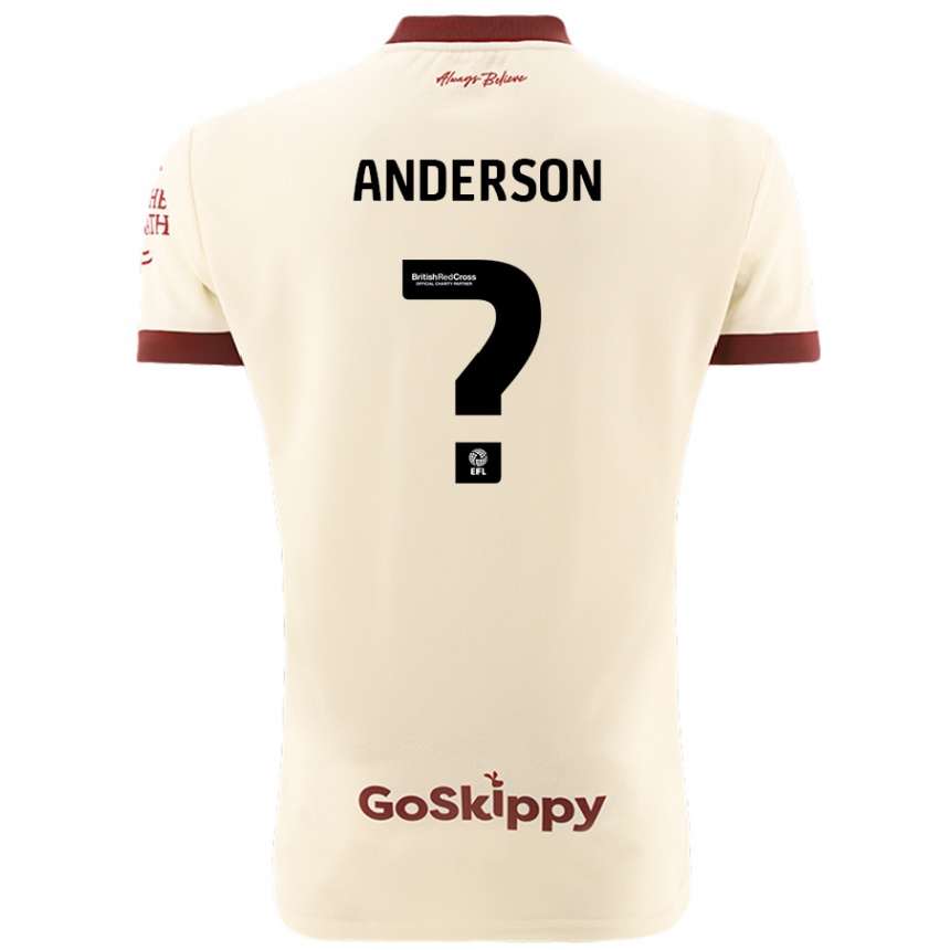 Men Football Taine Anderson #0 Cream White Away Jersey 2024/25 T-Shirt Za