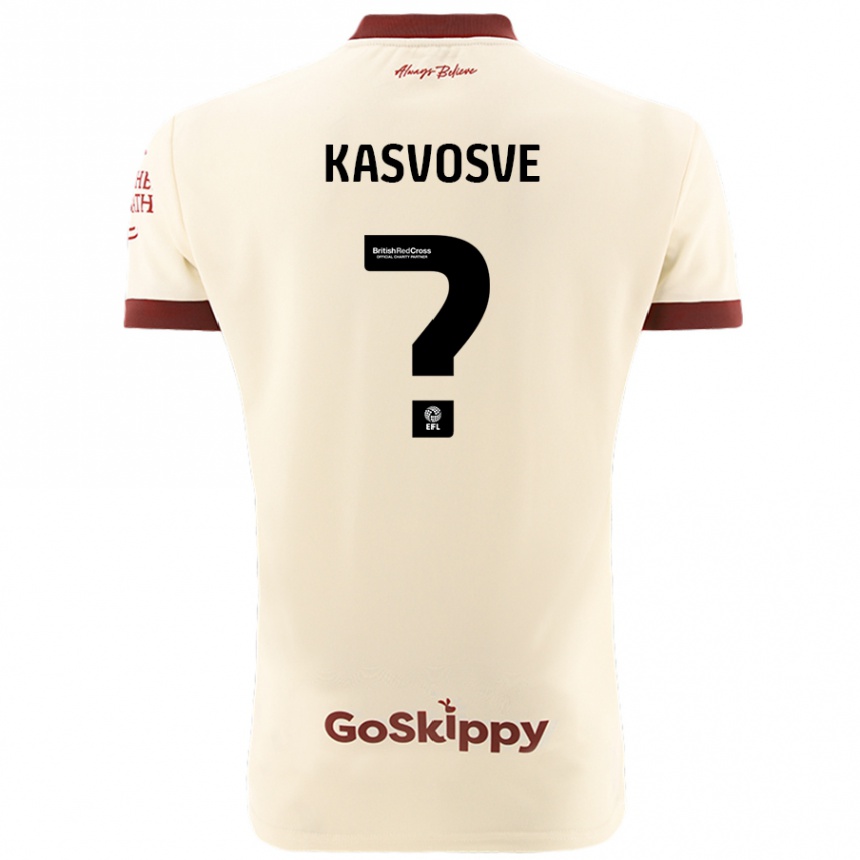 Men Football Henry Kasvosve #0 Cream White Away Jersey 2024/25 T-Shirt Za