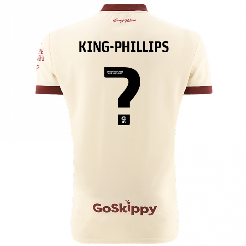 Men Football Zac King-Phillips #0 Cream White Away Jersey 2024/25 T-Shirt Za