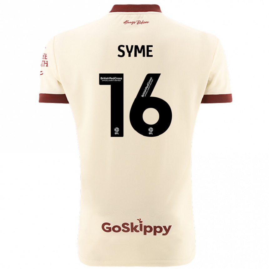 Men Football Emily Syme #16 Cream White Away Jersey 2024/25 T-Shirt Za