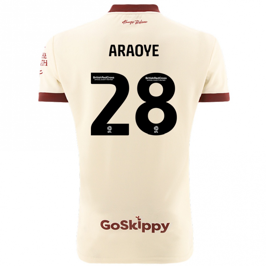 Men Football Raphael Araoye #28 Cream White Away Jersey 2024/25 T-Shirt Za