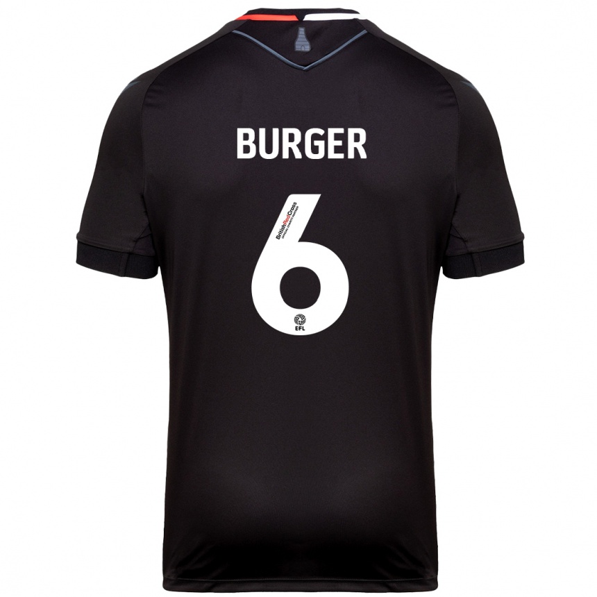 Men Football Wouter Burger #6 Black Away Jersey 2024/25 T-Shirt Za