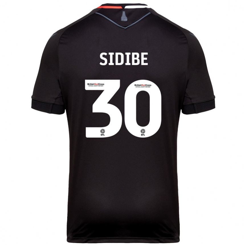 Men Football Souleymane Sidibe #30 Black Away Jersey 2024/25 T-Shirt Za