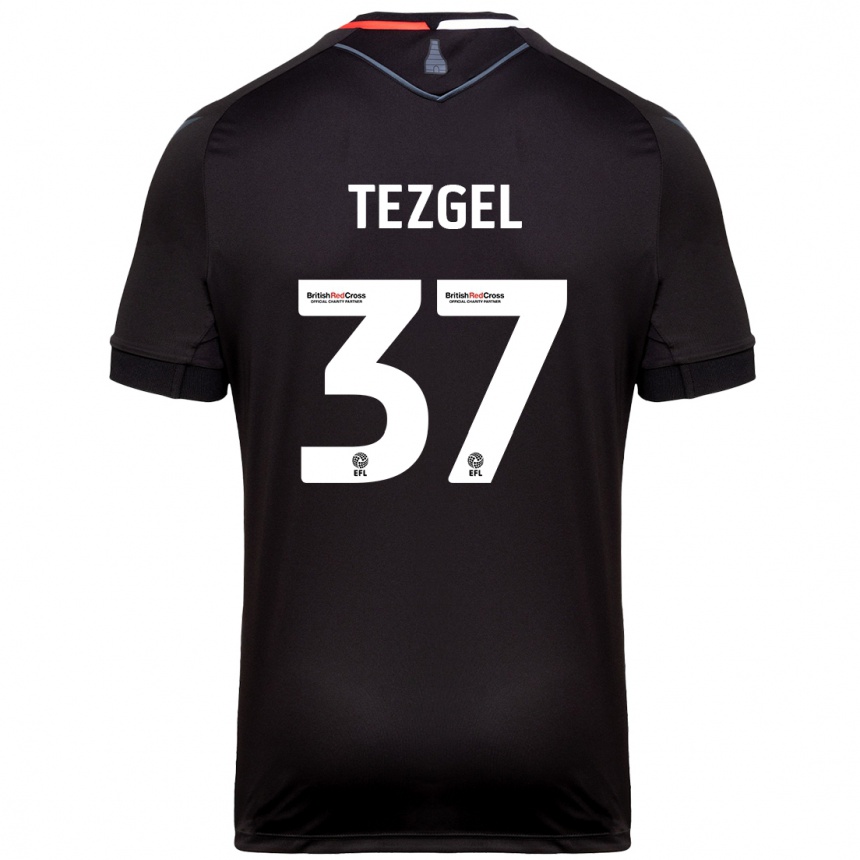 Men Football Emre Tezgel #37 Black Away Jersey 2024/25 T-Shirt Za