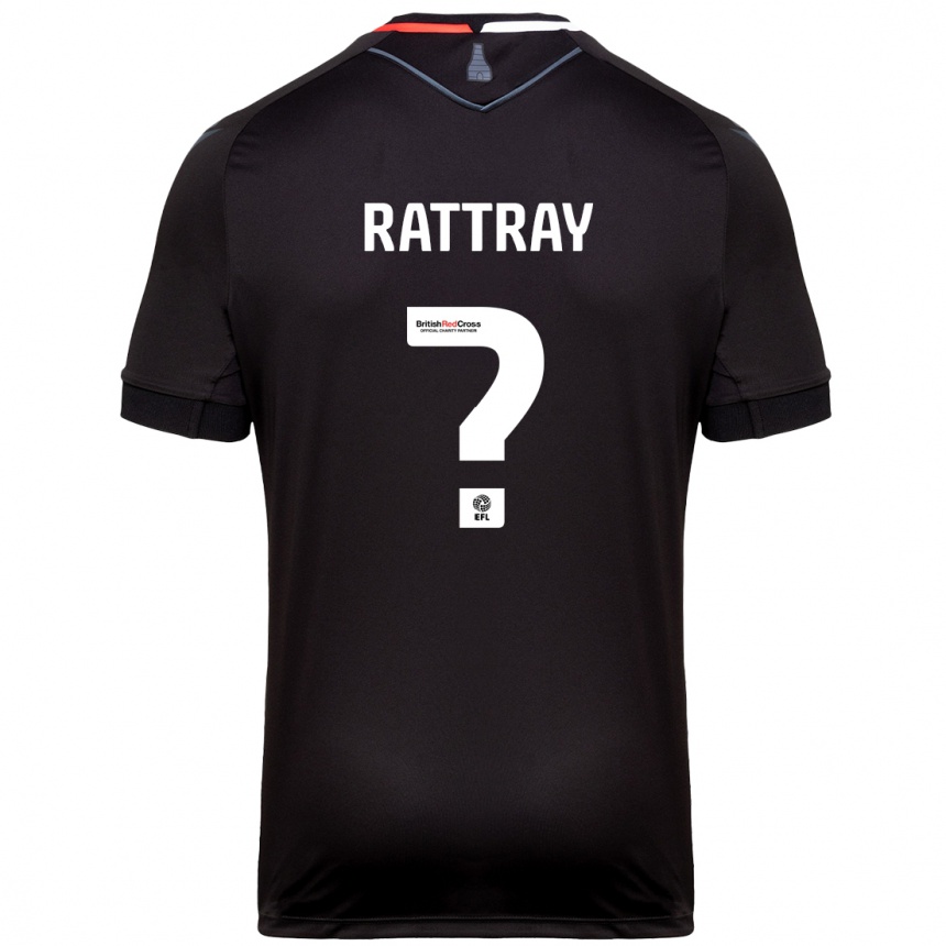 Men Football Zane Rattray #0 Black Away Jersey 2024/25 T-Shirt Za