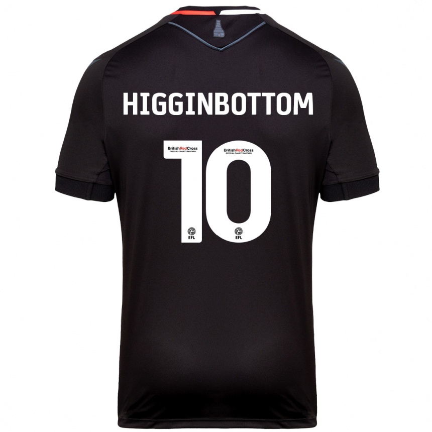 Men Football Alice Higginbottom #10 Black Away Jersey 2024/25 T-Shirt Za