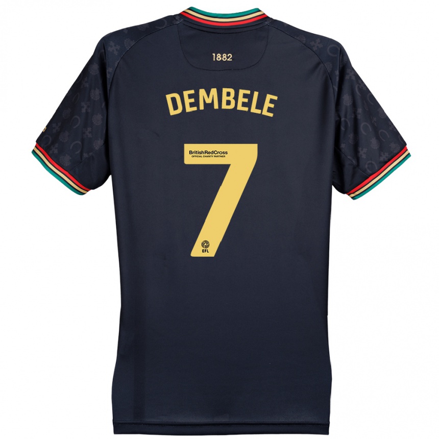 Men Football Karamoko Dembélé #7 Dark Navy Blue Away Jersey 2024/25 T-Shirt Za