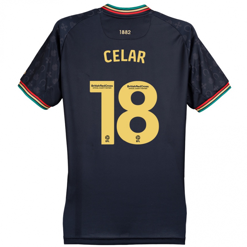 Men Football Zan Celar #18 Dark Navy Blue Away Jersey 2024/25 T-Shirt Za