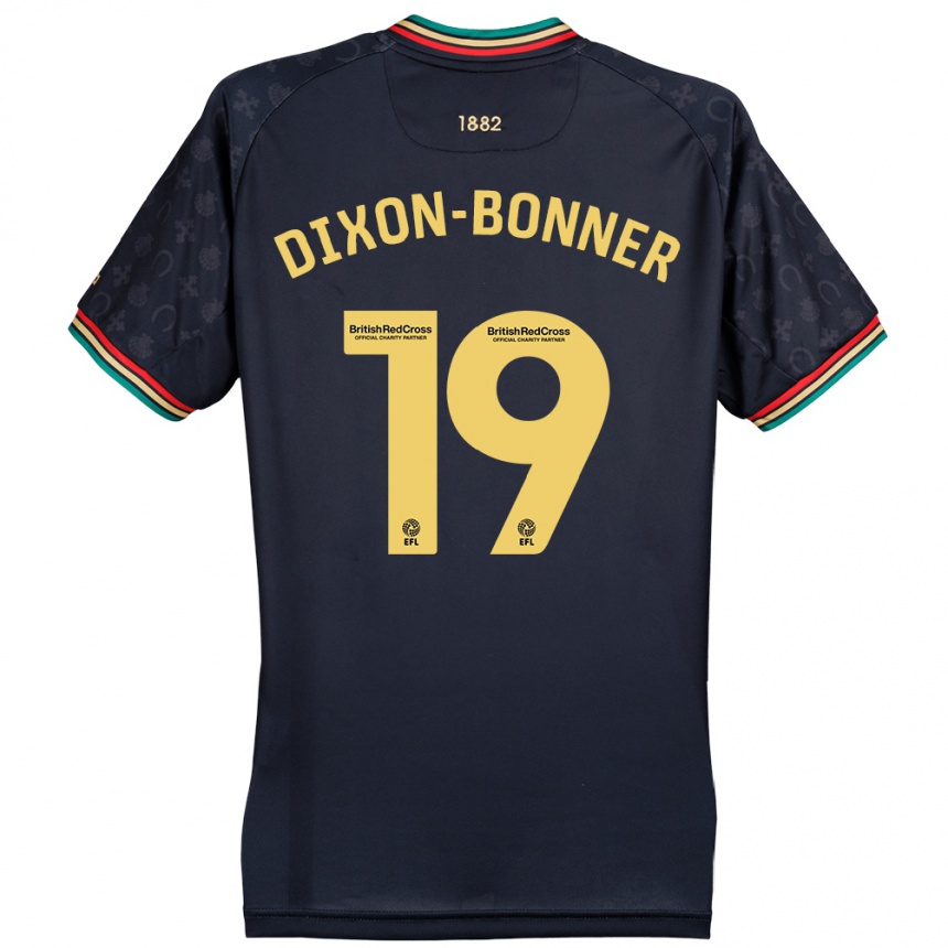 Men Football Elijah Dixon-Bonner #19 Dark Navy Blue Away Jersey 2024/25 T-Shirt Za