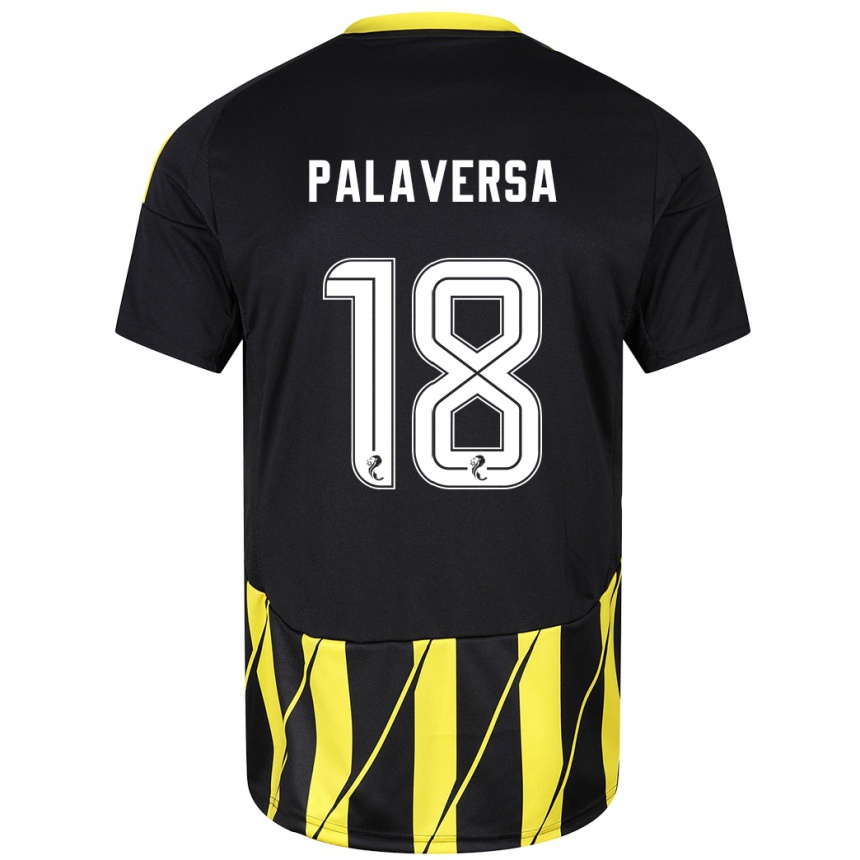 Men Football Ante Palaversa #18 Black Yellow Away Jersey 2024/25 T-Shirt Za