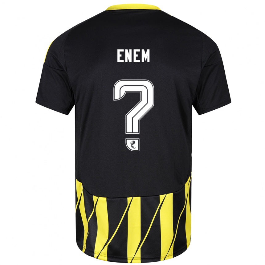 Men Football Victor Enem #0 Black Yellow Away Jersey 2024/25 T-Shirt Za