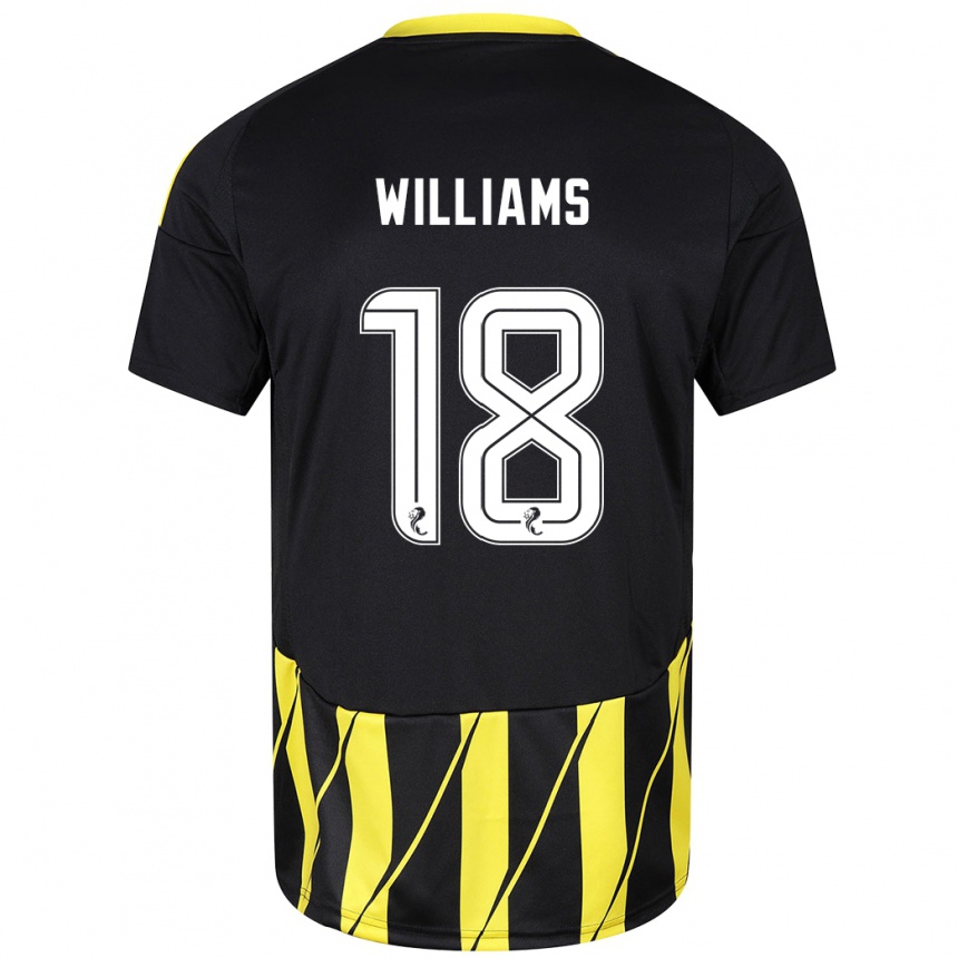 Men Football Rhys Williams #18 Black Yellow Away Jersey 2024/25 T-Shirt Za