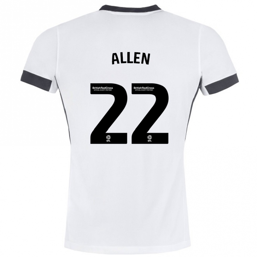 Men Football Remi Allen #22 White Black Away Jersey 2024/25 T-Shirt Za