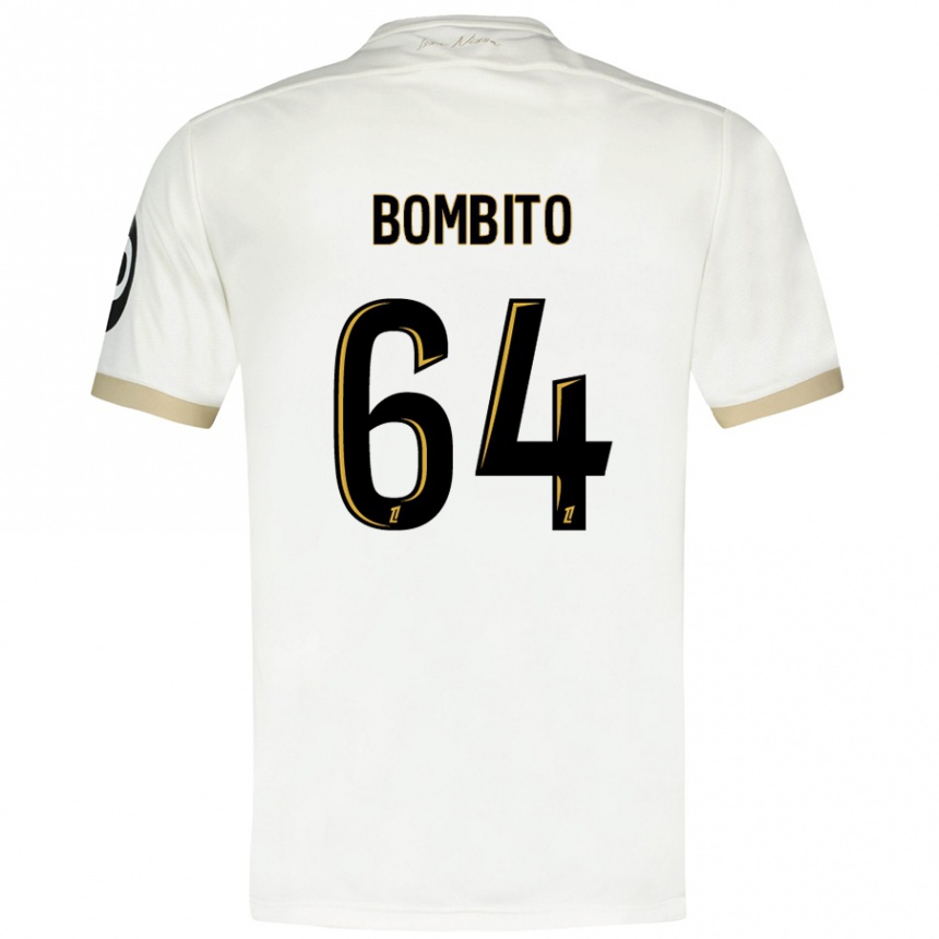 Men Football Moïse Bombito #64 White Gold Away Jersey 2024/25 T-Shirt Za