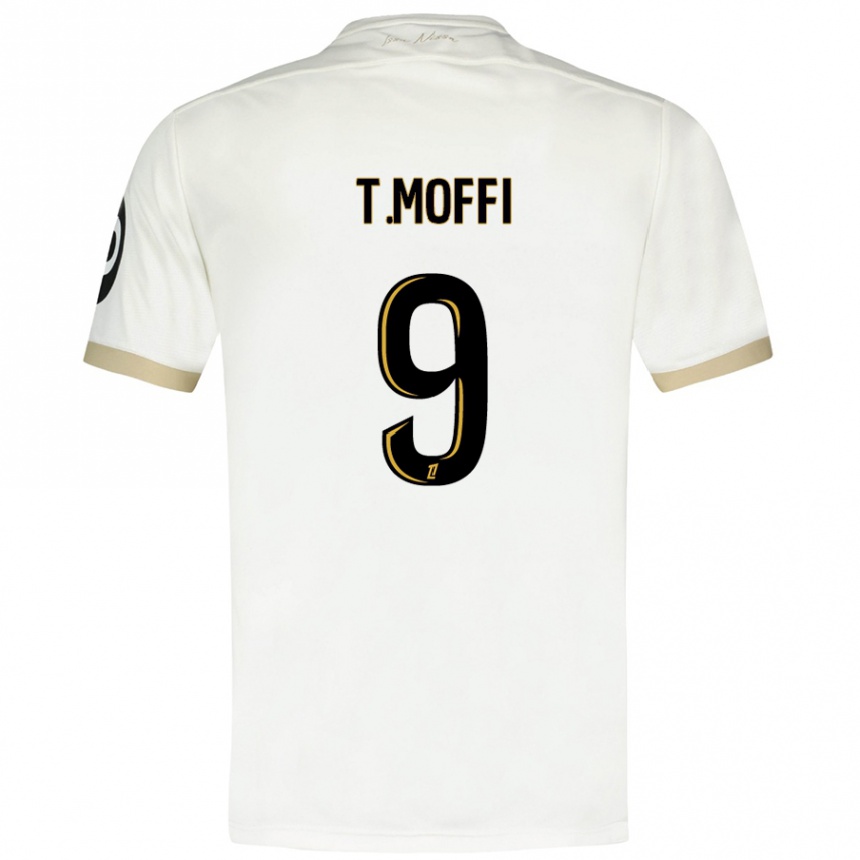 Men Football Terem Moffi #9 White Gold Away Jersey 2024/25 T-Shirt Za