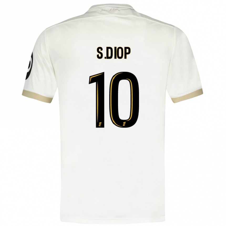 Men Football Sofiane Diop #10 White Gold Away Jersey 2024/25 T-Shirt Za