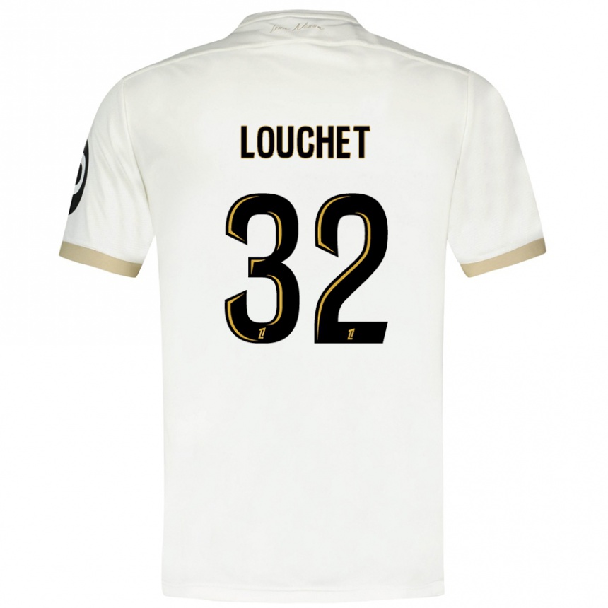 Men Football Tom Louchet #32 White Gold Away Jersey 2024/25 T-Shirt Za