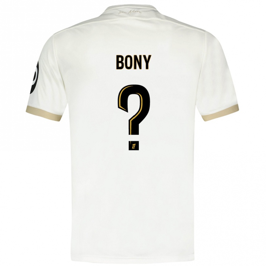 Men Football Geoffroy Bony #0 White Gold Away Jersey 2024/25 T-Shirt Za