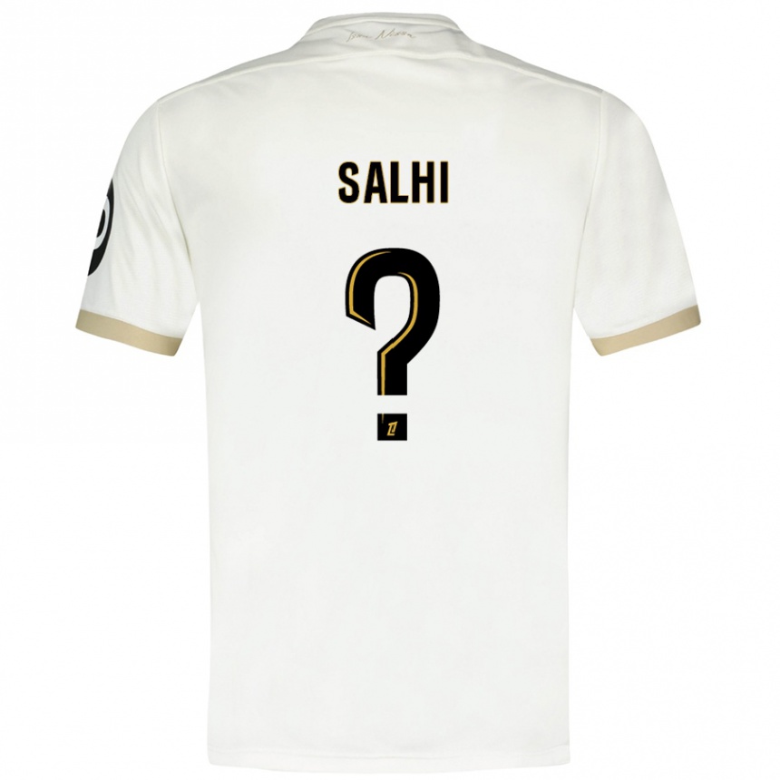 Men Football Iliesse Salhi #0 White Gold Away Jersey 2024/25 T-Shirt Za