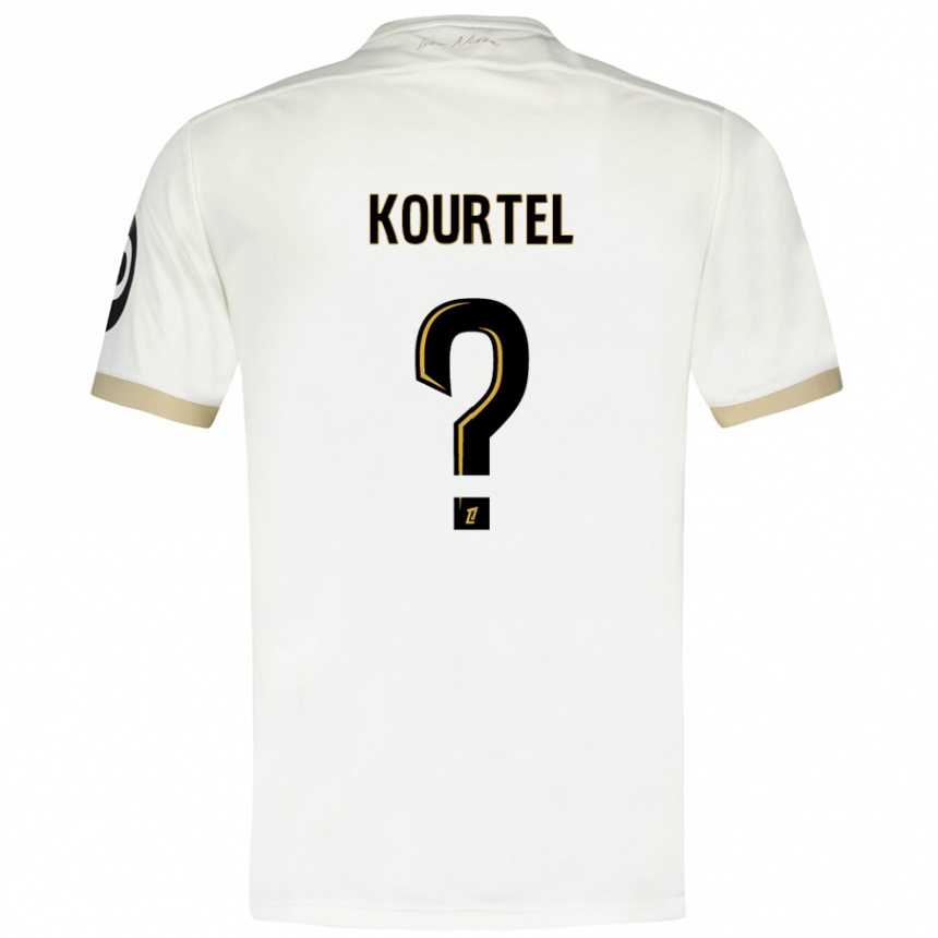 Men Football Kaïs Kourtel #0 White Gold Away Jersey 2024/25 T-Shirt Za