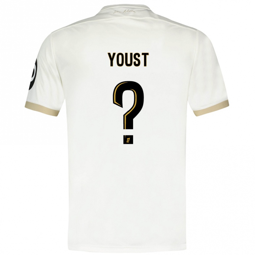 Men Football Matys Youst #0 White Gold Away Jersey 2024/25 T-Shirt Za