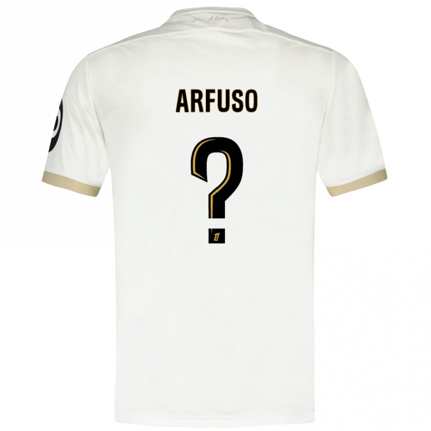 Men Football Vincenzo Arfuso #0 White Gold Away Jersey 2024/25 T-Shirt Za