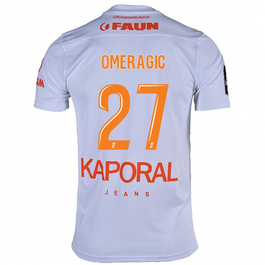 Men Football Becir Omeragic #27 White Away Jersey 2024/25 T-Shirt Za