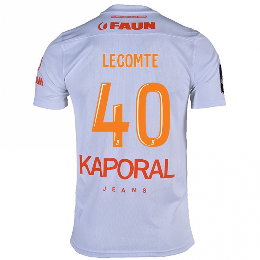 Men Football Benjamin Lecomte #40 White Away Jersey 2024/25 T-Shirt Za