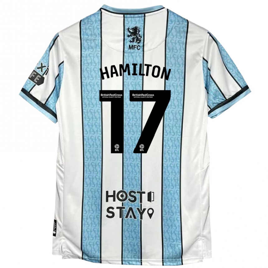 Men Football Micah Hamilton #17 White Blue Away Jersey 2024/25 T-Shirt Za