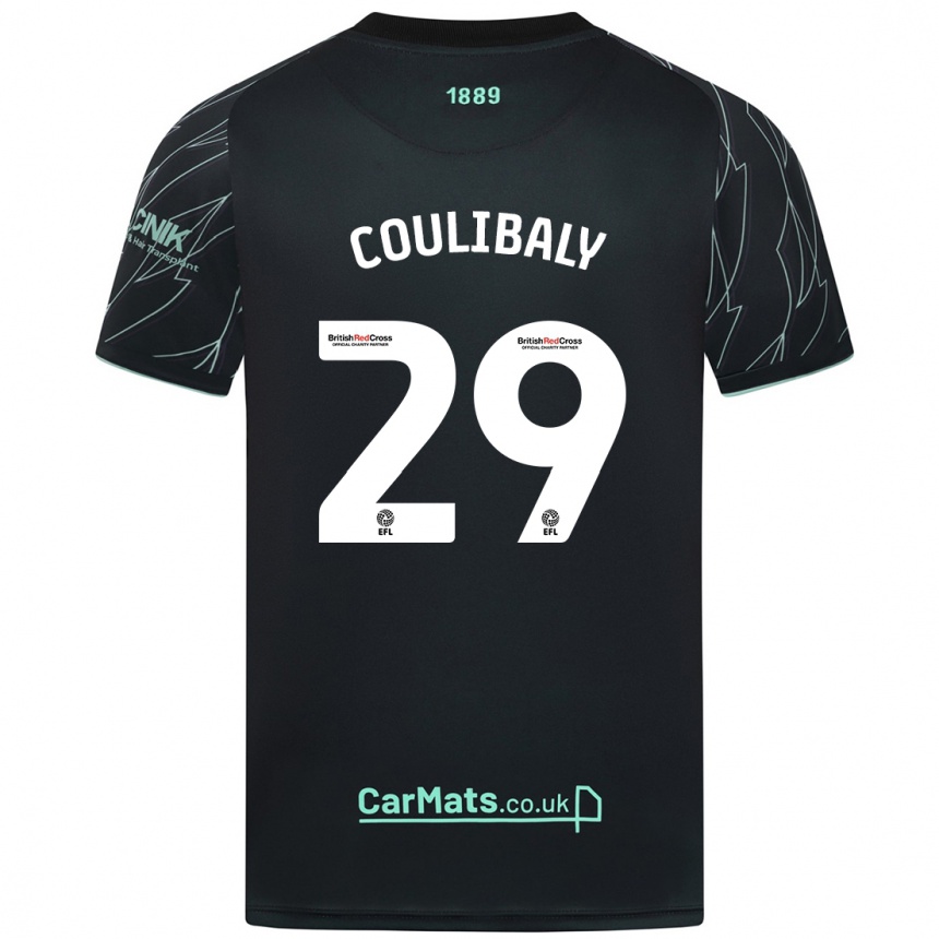 Men Football Ismaila Coulibaly #29 Black Green Away Jersey 2024/25 T-Shirt Za