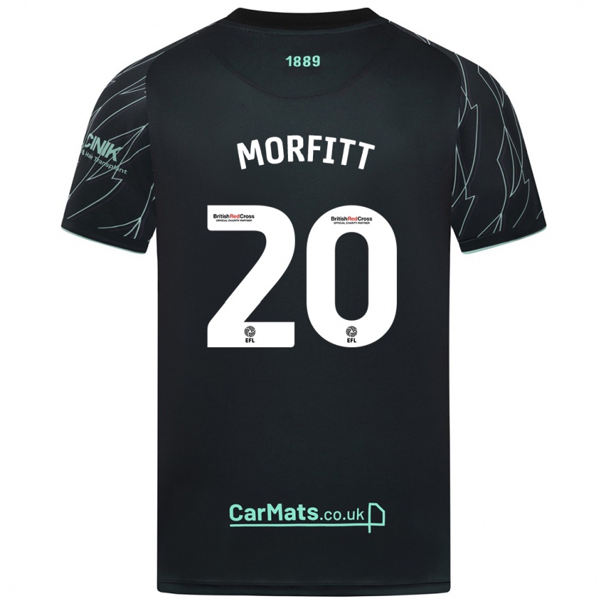 Men Football Izzy Morfitt #20 Black Green Away Jersey 2024/25 T-Shirt Za