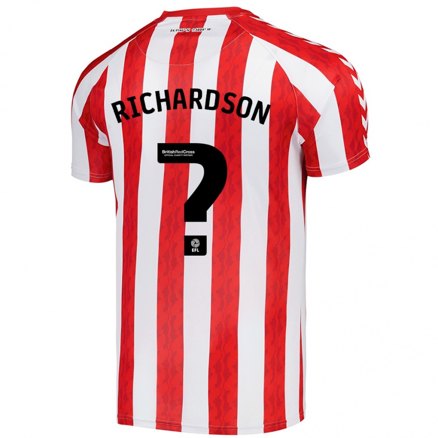 Women Football Adam Richardson #0 Red White Home Jersey 2024/25 T-Shirt Za