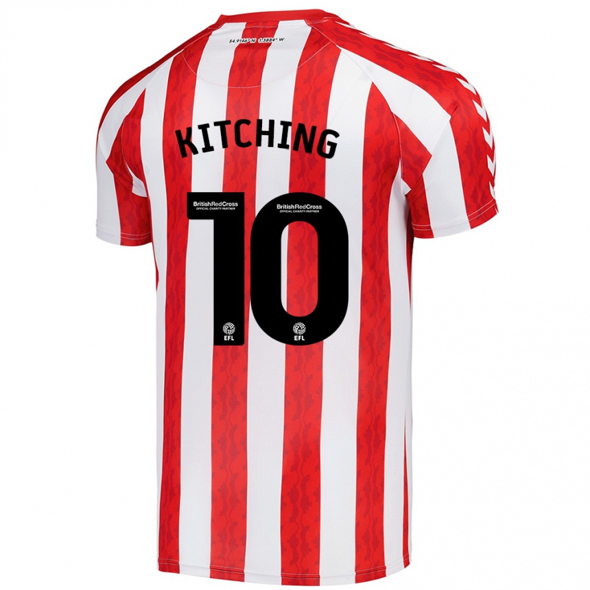 Women Football Katie Kitching #10 Red White Home Jersey 2024/25 T-Shirt Za