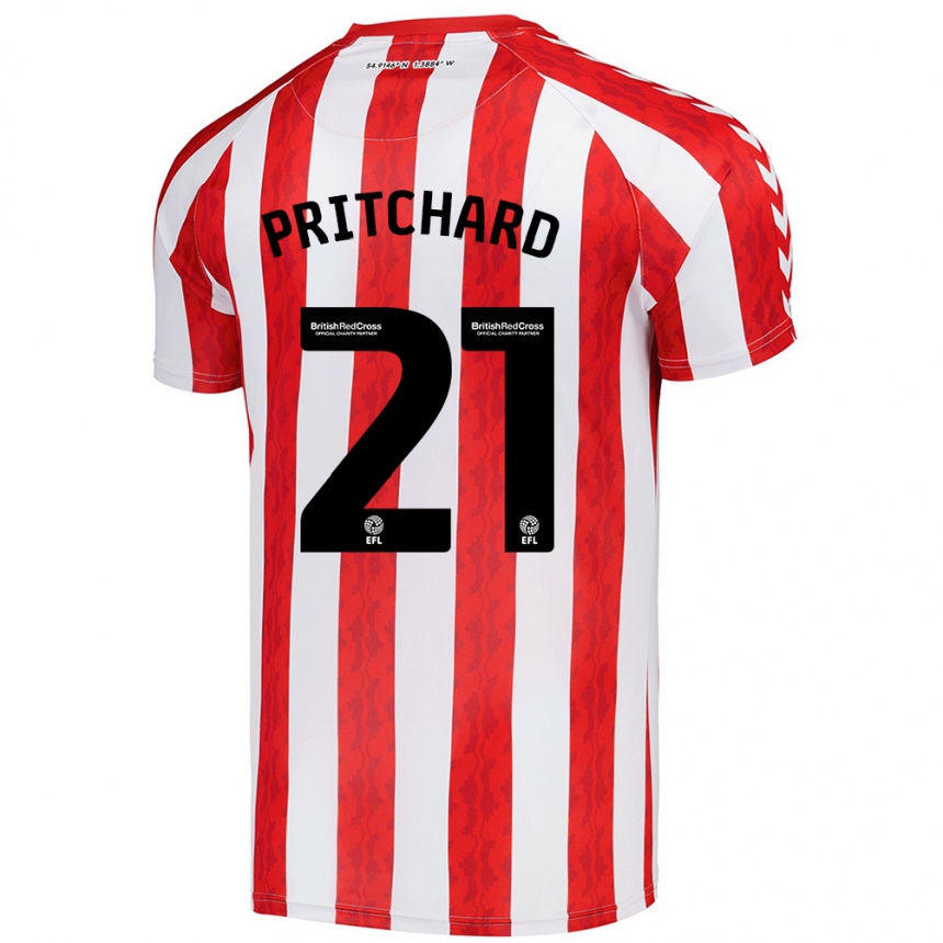 Women Football Alex Pritchard #21 Red White Home Jersey 2024/25 T-Shirt Za