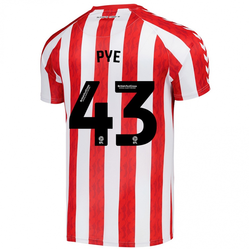 Women Football Connor Pye #43 Red White Home Jersey 2024/25 T-Shirt Za