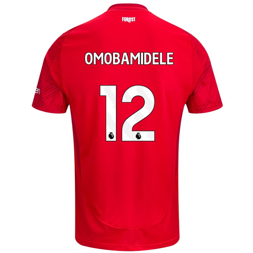 Women Football Andrew Omobamidele #12 Red White Home Jersey 2024/25 T-Shirt Za